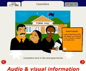 Audio and visual information