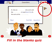 Fill in the blanks quiz - audio replys