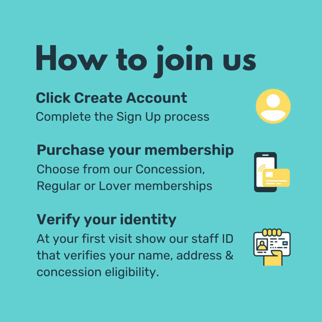 How to join Elwood Kitchen Library?
1. Create an account below & complete the sign up process
2. Purchase your membership choosing from our Concession, Regular or Lover memberships.
3. At your first visit show our staff ID that verifies your name, address & concession eligibility.