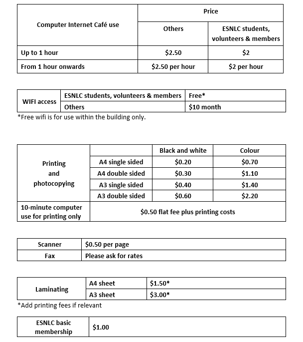 Internet Cafe & Printing - Elwood + St Neighbourhood Learning