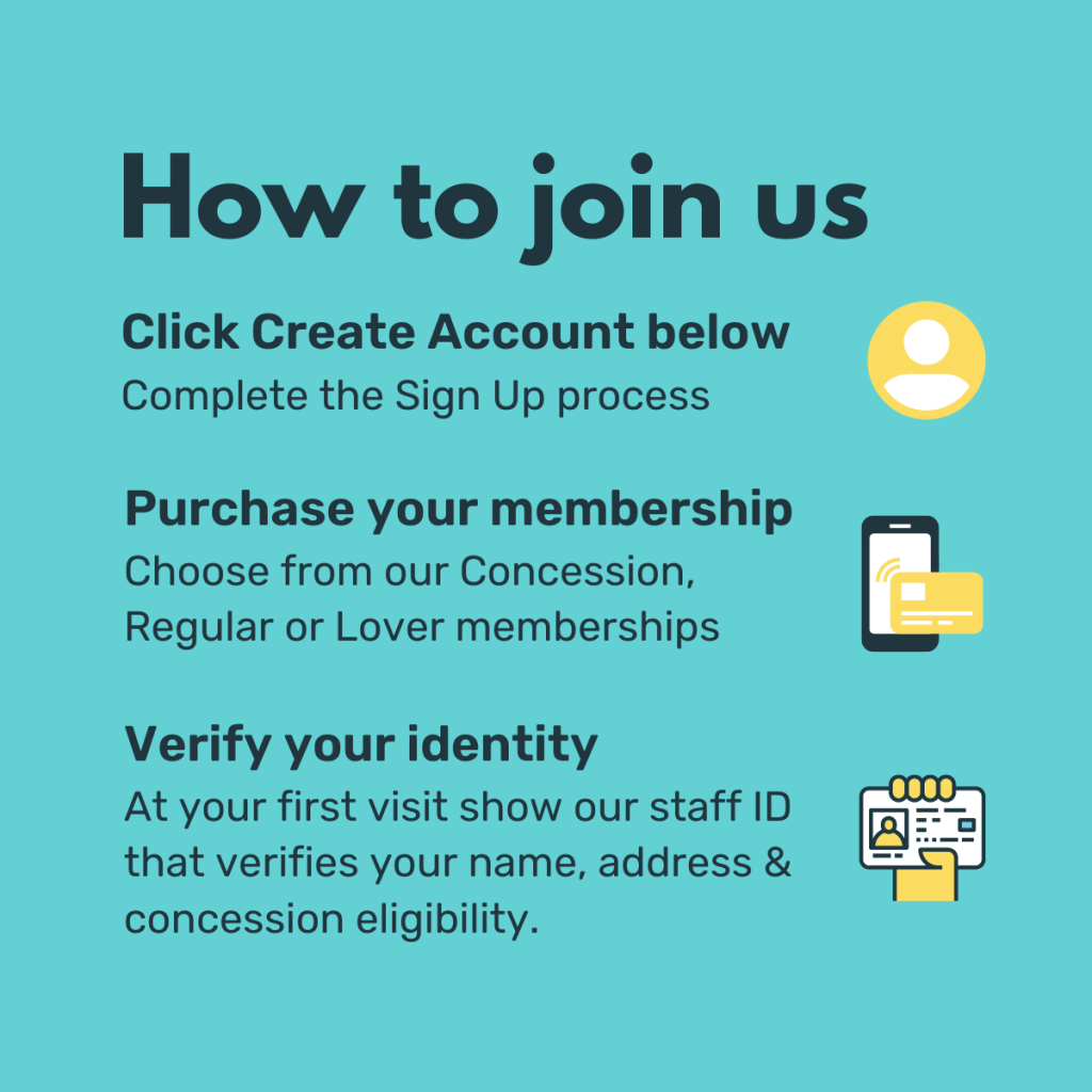 How to join Elwood Kitchen Library?
1. Create an account below & complete the sign up process
2. Purchase your membership choosing from our Concession, Regular or Lover memberships.
3. At your first visit show our staff ID that verifies your name, address & concession eligibility.